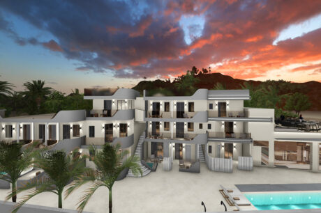 Leonidas Hotel 4 star hotel in Georgioupoli Crete exterior view with pool